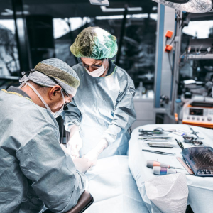 Dr. Igor Tkachenko performing a pain-free dental implant procedure at Meerhof Dental Center in Tallinn.