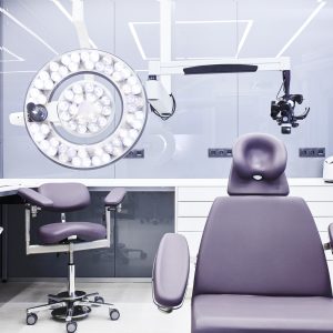 Modern dental implantology equipment at Meerhof Dental Center in Tallinn, Estonia.